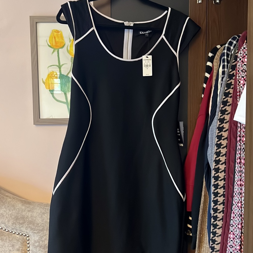 One of my favorite dresses from Express with long zipper in the back.